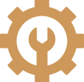 Mechanical tool gear emblem